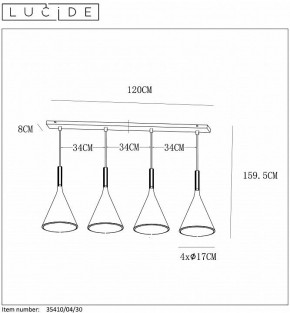Подвесной светильник Lucide Gipsy 35410/04/30 в Качканаре - kachkanar.mebel24.online | фото 5