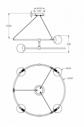 Подвесной светильник Maytoni Balance MOD317PL-04B в Качканаре - kachkanar.mebel24.online | фото 4