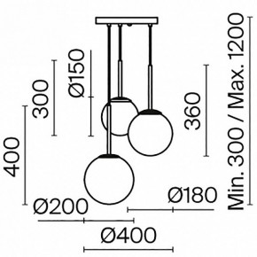 Подвесной светильник Maytoni Basic form MOD321PL-03B в Качканаре - kachkanar.mebel24.online | фото 6