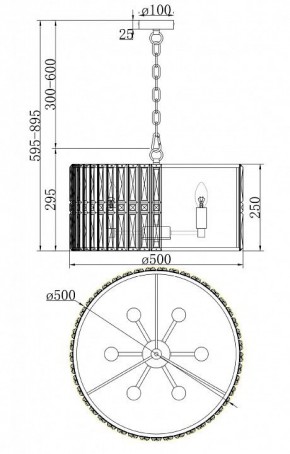 Подвесной светильник Maytoni Facet MOD094PL-06G в Качканаре - kachkanar.mebel24.online | фото 4