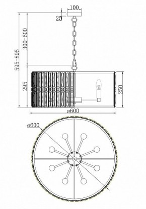 Подвесной светильник Maytoni Facet MOD094PL-08CH в Качканаре - kachkanar.mebel24.online | фото 3