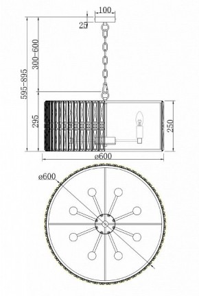 Подвесной светильник Maytoni Facet MOD094PL-08G в Качканаре - kachkanar.mebel24.online | фото 3