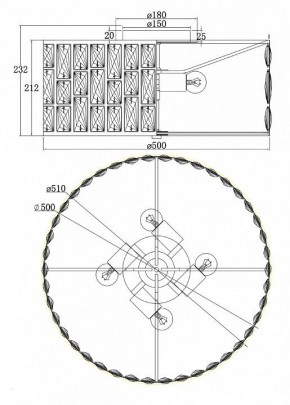 Подвесной светильник Maytoni Gelid MOD184PL-04CH в Качканаре - kachkanar.mebel24.online | фото 4