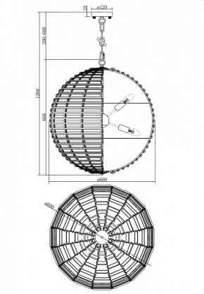 Подвесной светильник Maytoni Palla MOD092PL-08CH в Качканаре - kachkanar.mebel24.online | фото 4