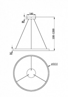 Подвесной светильник Maytoni Rim MOD058PL-L42BSK в Качканаре - kachkanar.mebel24.online | фото 2