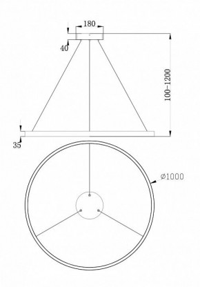 Подвесной светильник Maytoni Rim MOD058PL-L54W4K в Качканаре - kachkanar.mebel24.online | фото 4