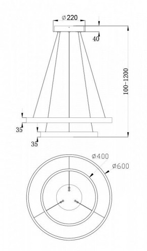 Подвесной светильник Maytoni Rim MOD058PL-L55BS4K в Качканаре - kachkanar.mebel24.online | фото 7