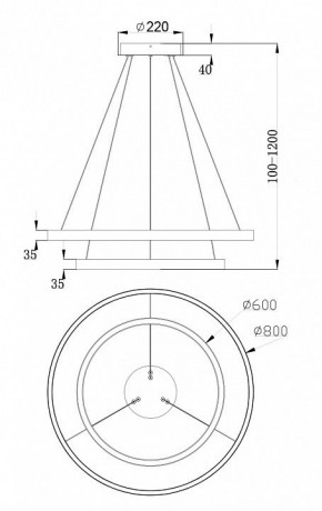Подвесной светильник Maytoni Rim MOD058PL-L74BS4K в Качканаре - kachkanar.mebel24.online | фото 7