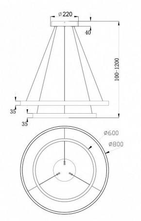 Подвесной светильник Maytoni Rim MOD058PL-L74W4K в Качканаре - kachkanar.mebel24.online | фото 6