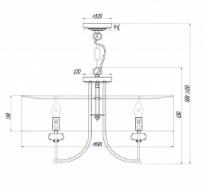 Подвесной светильник Maytoni Roma ARM006PL-08G в Качканаре - kachkanar.mebel24.online | фото 4