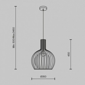 Подвесной светильник Maytoni Roots MOD194PL-01W в Качканаре - kachkanar.mebel24.online | фото 3