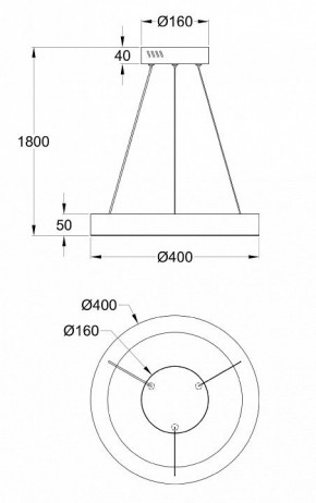 Подвесной светильник Maytoni Saturno MOD415PL-L36BS4K в Качканаре - kachkanar.mebel24.online | фото 4