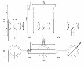 Подвесной светильник Maytoni Vision MOD411PL-03G в Качканаре - kachkanar.mebel24.online | фото 6