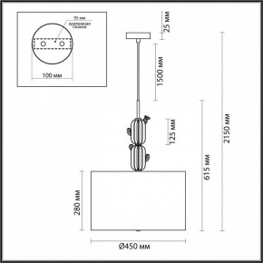 Подвесной светильник Odeon Light Cactus 5425/3 в Качканаре - kachkanar.mebel24.online | фото 6