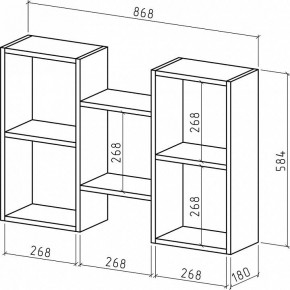 Полка книжная Флэш-10 в Качканаре - kachkanar.mebel24.online | фото 2