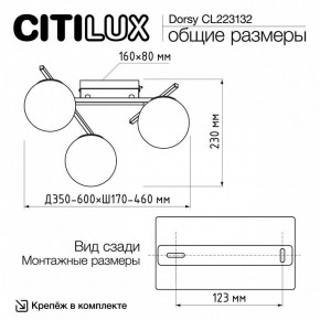 Потолочная люстра Citilux Dorsy CL223132 в Качканаре - kachkanar.mebel24.online | фото 12