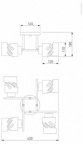 Потолочная люстра Eurosvet Hilari 30165/4 черный жемчуг в Качканаре - kachkanar.mebel24.online | фото 4