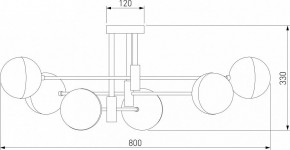 Потолочная люстра Eurosvet Nuvola 70129/6 хром в Качканаре - kachkanar.mebel24.online | фото 3