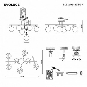 Потолочная люстра EVOLUCE SIERRA SLE1195-302-07 в Качканаре - kachkanar.mebel24.online | фото 7
