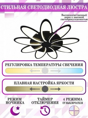 Потолочная люстра Natali Kovaltseva High-Tech Led Lamps HIGH-TECH LED LAMPS 82009 BLACK в Качканаре - kachkanar.mebel24.online | фото 5
