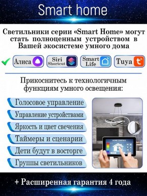 Потолочная люстра Natali Kovaltseva Smart home LED LAMPS 81216 в Качканаре - kachkanar.mebel24.online | фото 6