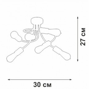 Потолочная люстра Vitaluce V3928 V3928-1/6PL в Качканаре - kachkanar.mebel24.online | фото 4