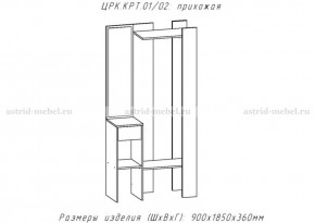 КРИТ-1 Прихожая (Делано светлый) в Качканаре - kachkanar.mebel24.online | фото 2