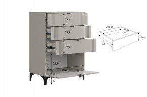 РИЧ Гостиная (модульная) кашемир в Качканаре - kachkanar.mebel24.online | фото 6