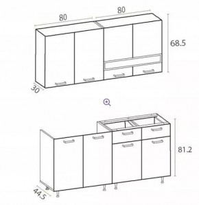 РИО-2 ЛДСП Кухонный гарнитур 1,6 м в Качканаре - kachkanar.mebel24.online | фото 7