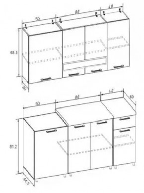 РИО-2 ЛДСП Кухонный гарнитур 1,7 м в Качканаре - kachkanar.mebel24.online | фото 7