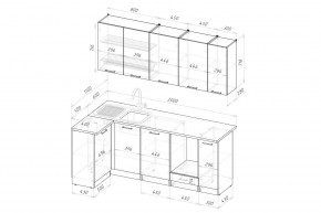 ШЕЛЛИ Кухонный гарнитур Прайм 400 (1100*2000 мм) в Качканаре - kachkanar.mebel24.online | фото 2