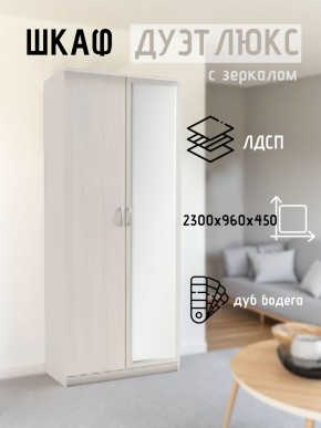Шкаф 2-х створчатый Дуэт Люкс с зеркалом в Качканаре - kachkanar.mebel24.online | фото 5