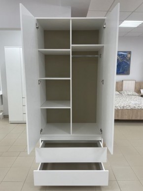 Шкаф 2-ств. с 2 ящиками "Бьянко" в Качканаре - kachkanar.mebel24.online | фото 2