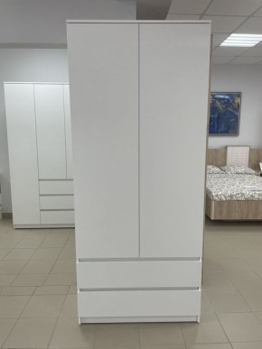 Шкаф 2-ств. с 2 ящиками "Бьянко" в Качканаре - kachkanar.mebel24.online | фото 3