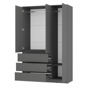Шкаф 3-х створчатый Симпл ШК-08 (графит) в Качканаре - kachkanar.mebel24.online | фото 2