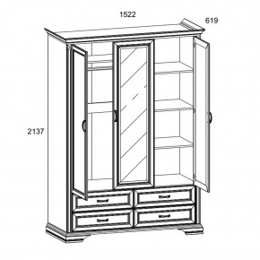 Шкаф 3D4S Z, MONAKO, цвет Сосна винтаж в Качканаре - kachkanar.mebel24.online | фото 1
