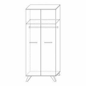 Шкаф для одежды 800 Вега Скандинавия в Качканаре - kachkanar.mebel24.online | фото 8