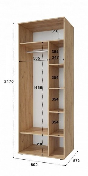 Шкаф комбинированный Эмилия ЭЛ-16К в Качканаре - kachkanar.mebel24.online | фото 2