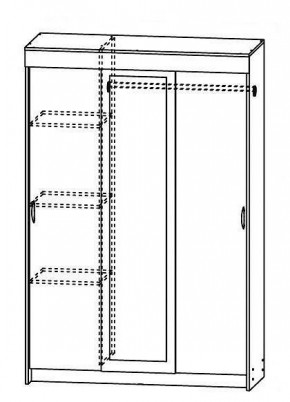 Шкаф-купе Бассо 1300 (Венге/Дуб белфорд) в Качканаре - kachkanar.mebel24.online | фото 2