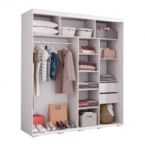 Шкаф-купе Крафт-6 (Ясень Белый) в Качканаре - kachkanar.mebel24.online | фото 2