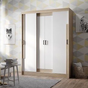 Шкаф-купе Смарт ШКК-06 (дуб сонома/белый) в Качканаре - kachkanar.mebel24.online | фото 1