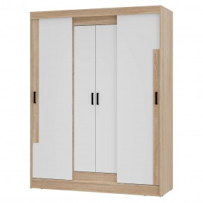 Шкаф-купе Смарт ШКК-06 (дуб сонома/белый) в Качканаре - kachkanar.mebel24.online | фото 2