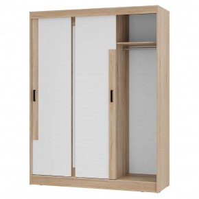 Шкаф-купе Смарт ШКК-06 (дуб сонома/белый) в Качканаре - kachkanar.mebel24.online | фото 4