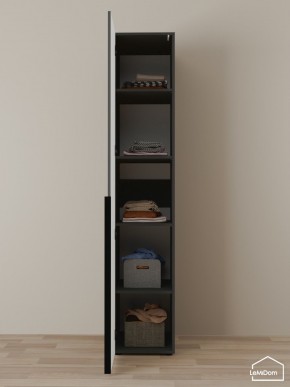 Шкаф Linnea MHR-1-2 2050х400х510 (Графит-М 11.1.25) в Качканаре - kachkanar.mebel24.online | фото 4