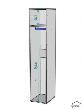 Шкаф Linnea MHR-1 2050х400х510 (ДВ-М 11.1.25) в Качканаре - kachkanar.mebel24.online | фото 3