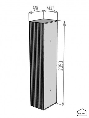 Шкаф Linnea MHR-1-3 2050х400х510 (ДВ-М 11.1.25) в Качканаре - kachkanar.mebel24.online | фото 2