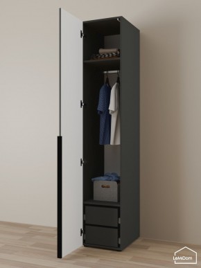 Шкаф Linnea MHR-1-3 2050х400х510 (Графит-М 11.1.25) в Качканаре - kachkanar.mebel24.online | фото 5