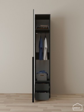 Шкаф Linnea MHR-1-3 2050х400х510 (Графит-М 11.1.25) в Качканаре - kachkanar.mebel24.online | фото 6