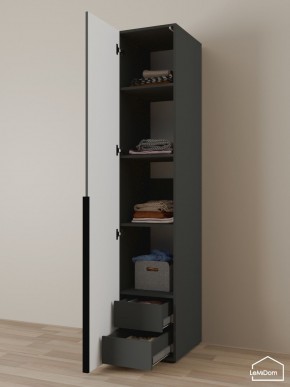 Шкаф Linnea MHR-1-4 2050х400х510 (Графит-М 11.1.25) в Качканаре - kachkanar.mebel24.online | фото 6