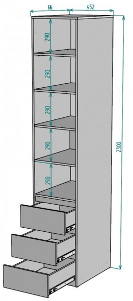 Шкаф Мальта H161 в Качканаре - kachkanar.mebel24.online | фото 2